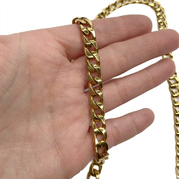 Monet Gold Tone Thick Chain Black Bead Necklace - Picture 4 of 8